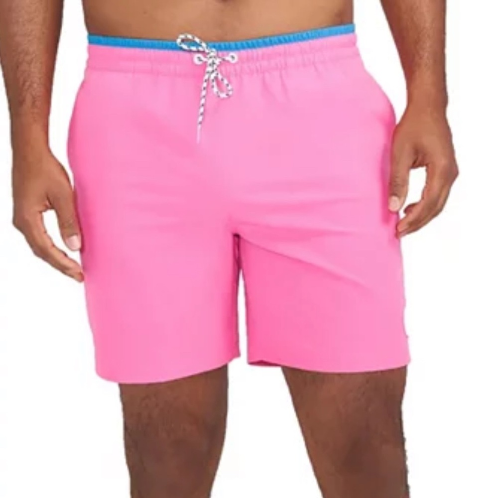 Chubbies Men's Classic 7" Swim Trunks: THE AVALONS (PINK/BLUE): NEW WITH TAGS: M